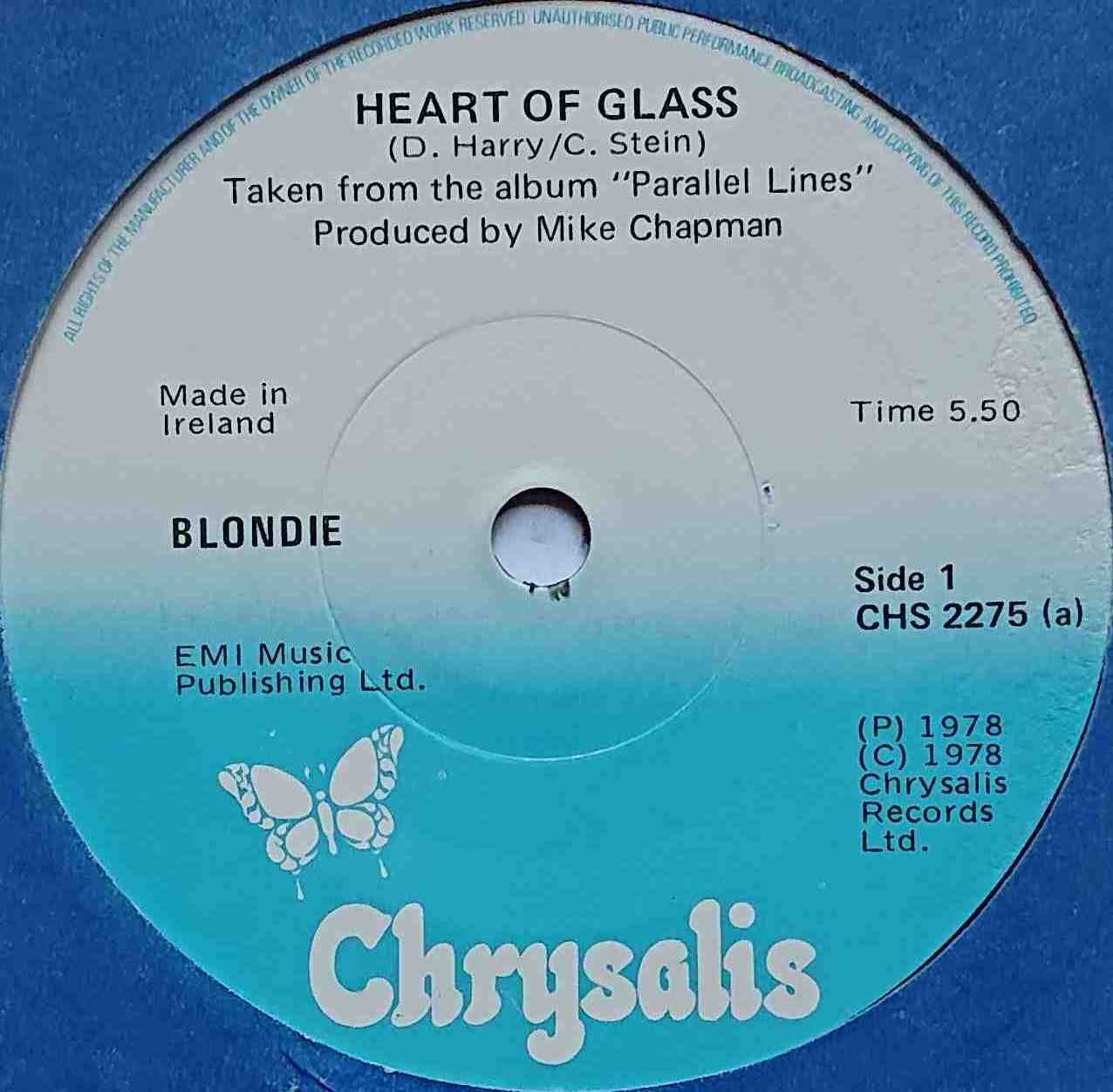 CHS 2275 Heart of glass Blondie  Label